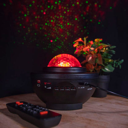 Proyector Estrellas Galaxia LED con Altavoz Bluetooth, Mando a Distancia, Temporizador y Luz Nocturna Infantil