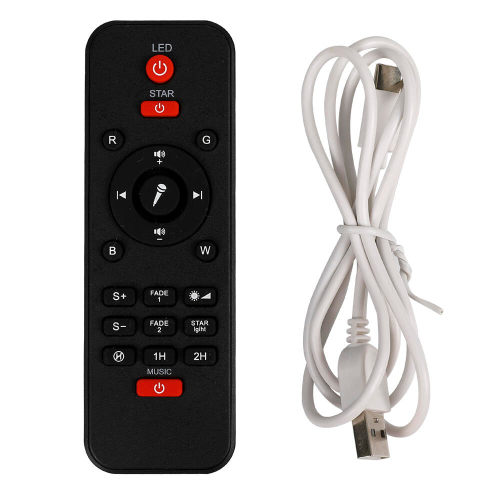 Proyector Estrellas Galaxia LED con Altavoz Bluetooth, Mando a Distancia, Temporizador y Luz Nocturna Infantil