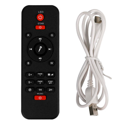 Proyector Estrellas Galaxia LED con Altavoz Bluetooth, Mando a Distancia, Temporizador y Luz Nocturna Infantil
